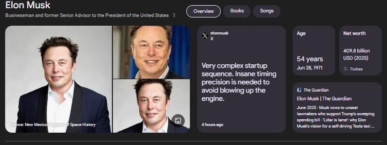 Google Knowledge Panel Example